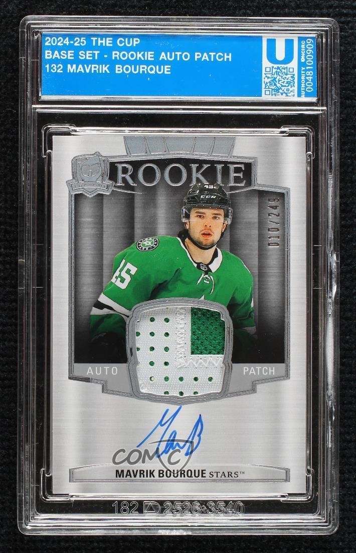 2024-25 Upper Deck The Cup Rookie 10/249 Mavrik Bourque #132 Patch Auto 6hh