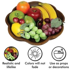 Frutta Finta Decorativa 12 Pezzi - Mela, Uva, Fragola E Altri Per Centrotavola E Foto - Foto 10