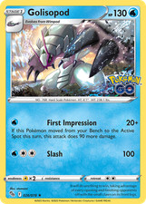 GOLISOPOD 026/078 POKEMON GO HOLO HOLO RARE NM