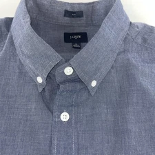J.Crew Shirt Slim Fit Mens Size XL X-Large Button Down Solid Blue EUC