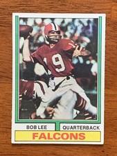 1974 Topps Football Card #265 UER - Bob Lee, Atlanta Falcons - Excellent