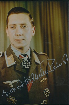 Ernst Wilhelm Reinert-Luftw. Ace signed color photo