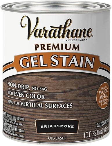 Varathane 358173 Gel Stain Briarsmoke 1 Qt Oil-Based Wood Finish