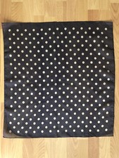 Vintage Navy White 1940s 1950s Polka Dot Sailor Scarf