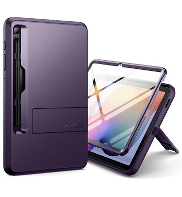 Samsung Galaxy Tab S6 lite 10.4-inch Tablet Cover Case with S-Pen Slot (Purple)