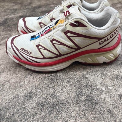 Salomon XT-6 sneaker shoes Vanilla Ice Green Haze Fired Brick