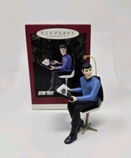 Star Trek Vintage Hallmark 1996 Star Trek Mr Spock Ornament Original Box EUC