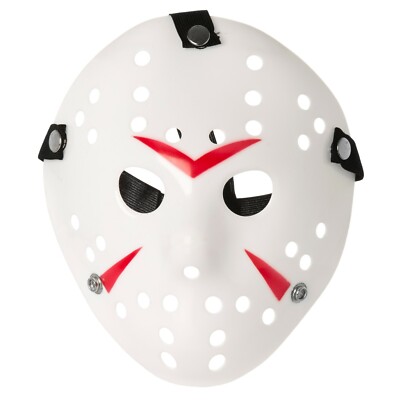 Erwachsene rot weiß Halloween Hockey Style Hacker Horror Hockey Gesichtsmasken Halloween