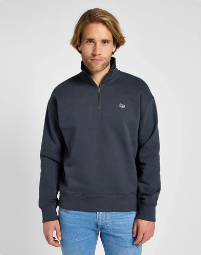 FELPA MEZZA ZIP LEE JEANS Half Zip Sweatshirt in Dark Muted Gray - 第 1/5 張圖片