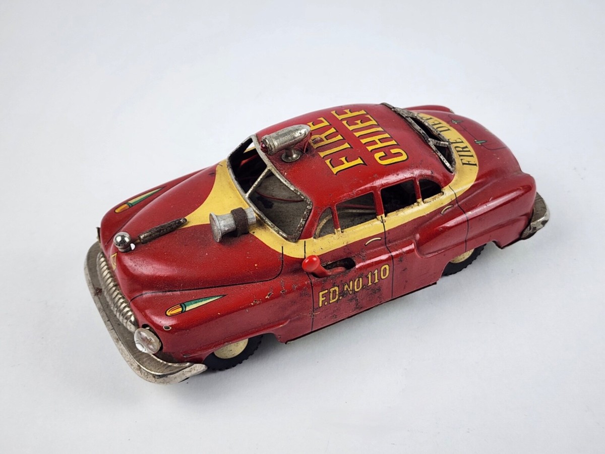 ミニカー FIRE MARSHAL FIIRE DEPT CHIEF #115 VINTAGE 90'S FIRE CHIEF DIE CAST PLAYSET TRUCK VAN MOTORBIKE