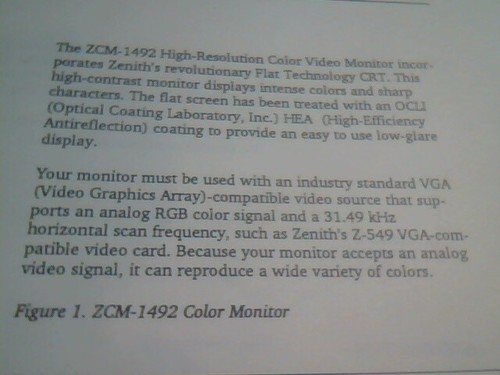 User's Manual Guide - Zenith Data Systems ZCM-1492 Color Monitor - Picture 4 of 6