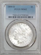 1899-O Morgan Silver Dollar PCGS MS62 Bright & Frosty Just Graded #Q97F