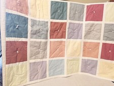 Project Linus Baby Quilt Crib Blanket Multi Color Pastel Lap Quilt
