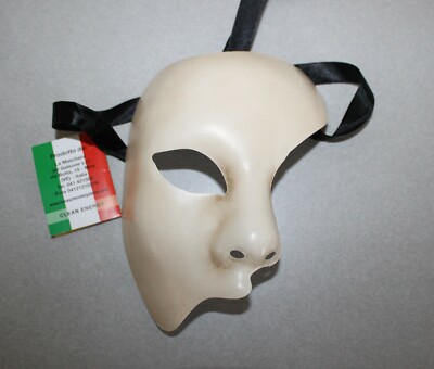 NWT Handmade Fantasma Donna Phantom Of The Opera Masquerade Mask Made in Venezia