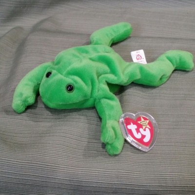 Ty Beanie Baby LEGS the Frog w/7 Errors Style #4020 PVC 1993