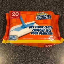 20 Scrub Buddies Dry Floor Cloths Dusting Dust House Cleaning Fits swiffer