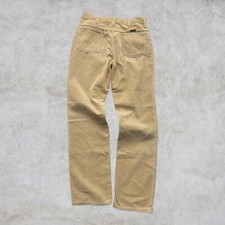 VINTAGE 80s WRANGLER KHAKI COLOR CORDUROY PANTS BASIC STRAIGHT CUT RETRO 32