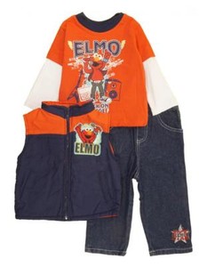 Sesame Street Infant Boys Pajama Shirt 2pc Pajama Pant Set Size 12M 18M 24M $34
