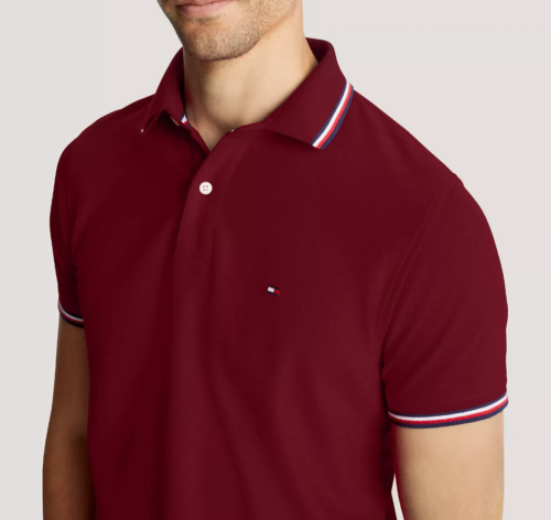 Tommy Hilfiger Para Hombre Secado Rápido Absorción Protección UV Rayas Inclinación Polo - Imagen 91 de 122