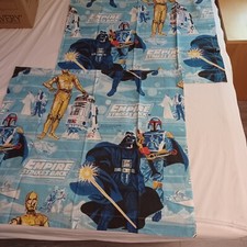 VINTAGE 1979 STAR WARS EMPIRE STRIKES BACK 2 Curtain Panels 37 x 27 Mint