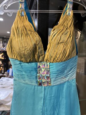 princess polly baby blue dress Primavera Couture 4304 Size 10 Teal Sheer Crystal Corset Prom Dress Se –  Glass Slipper Formals main image 0