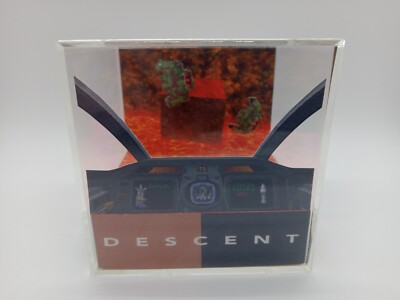 Descent PC MAC  Shadow Box Diorama Cube Interplay Big Box Doom Wing Commander