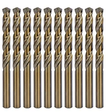3/16" HSS Cobalt Drill Bit M35 Jobber Length Twist Drill Steel Metal Iron-10Pcs