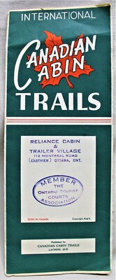 INTERNATIONAL CANADIAN CABIN TRAILS MAP GUIDE DIRECTORY EASTERN CANADA 1940s