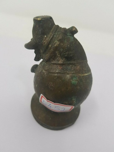 Old Heavy Brass Engraved Handcrafted Cow Shaped Water Wall Spout Figurine NH5451 - Picture 11 of 11