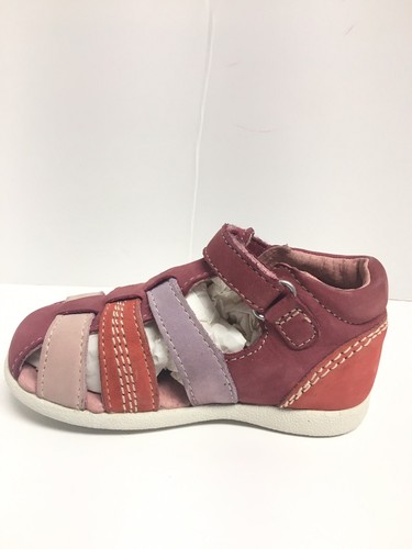 Kickers Babysun Sandals Pink Lavender Sz 23 Super Soft Leather Adjustable Strap - Picture 6 of 11