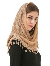 Mass Veil Triangle Mantilla Cathedral Head Covering Chapel Veil Lace Shawl Latin