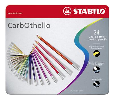 STABILO Pastellkreidestift CarbOthello, 24er Metall-Etui