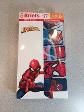 5pk of size 6 childrens spiderman Briefs brand new in box
