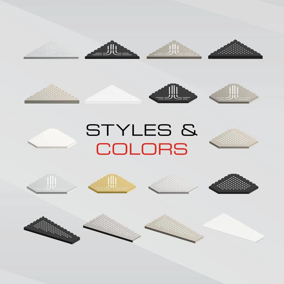 GURU USA Evolux Estante de Ducha Esquinero de Acero Inoxidable, Plus Trapezoide, Níquel Foto 4 de 4