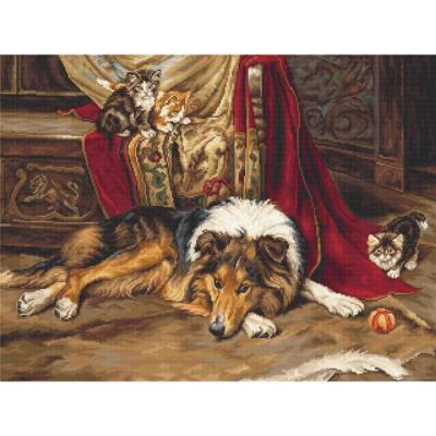 Luca-S Kreuzstichset ''Widerstrebender Kumpel'', Zählmuster, 45x34cm