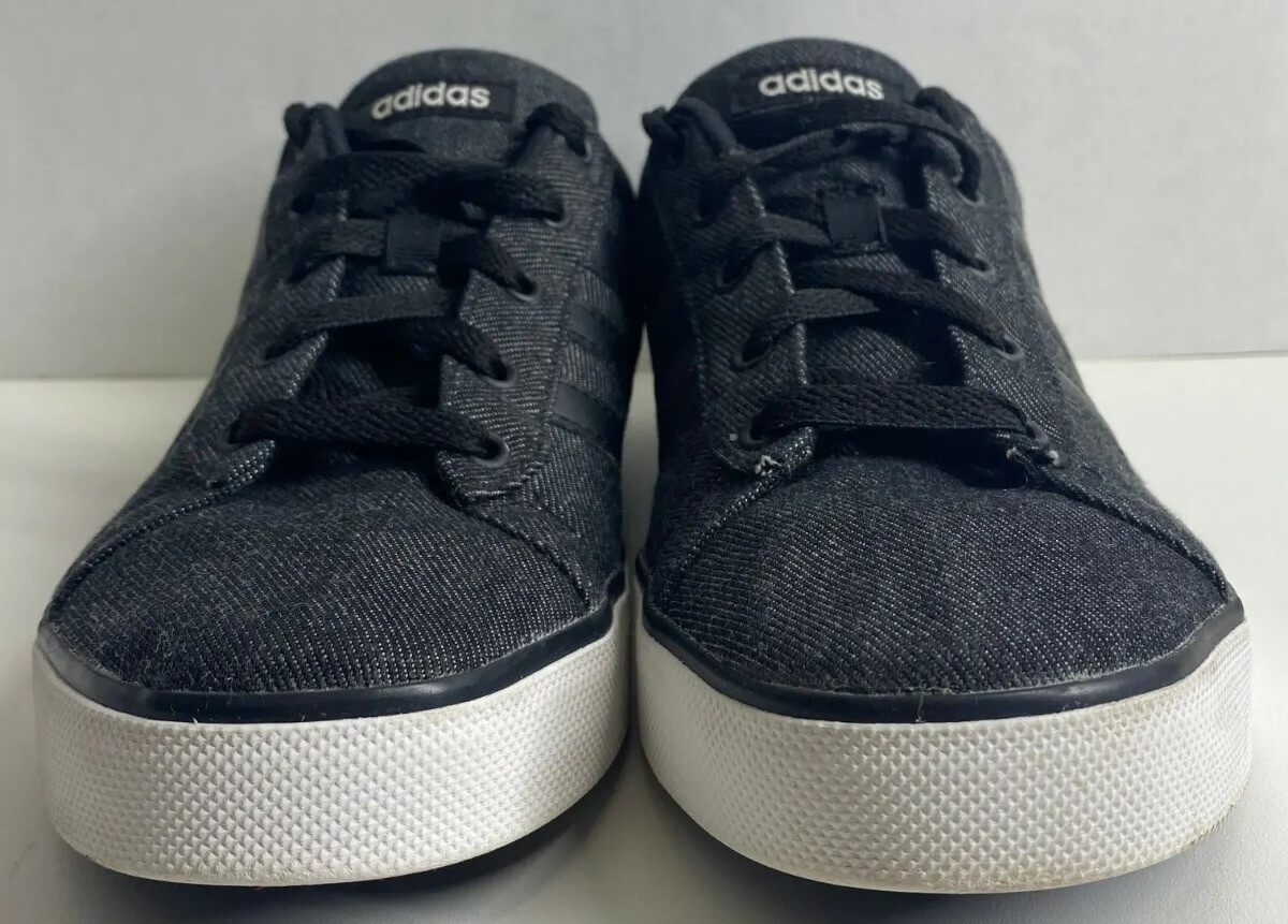 SAOLA Sneakers Adidas uomo 7 nere con suola bianca tela basse AW4545 stringate