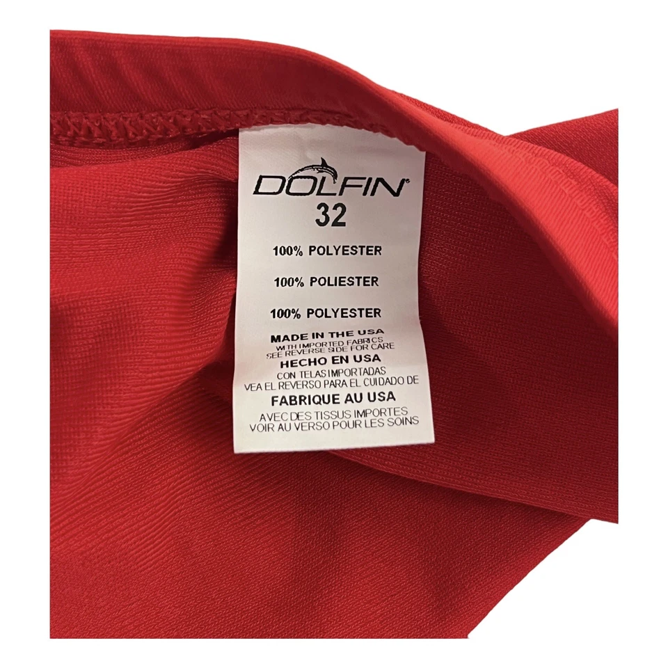 Calzoncillos Dolfin PARA HOMBRES - Talla 32 NUEVOS CON CORDÓN ROJO SÓLIDO NUEVO SIN ETIQUETAS CALZONCILLOS HECHOS EN EE. UU. Foto 4 de 4