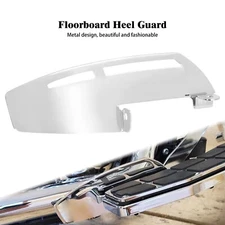 Chrome Front Floorboard Heel Guard For Harley Touring Road King Street Glide 86+