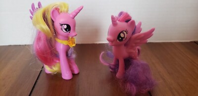 My Little Pony G4 Princess Cadance Brushable Toy Used AS IS A40 & Twilight Spark