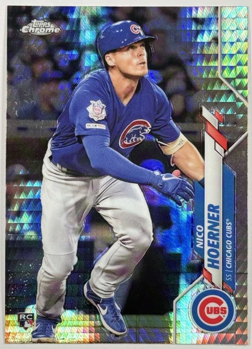 2020 Topps Chrome Nico Hoerner 161 Prism Refractor Cubs