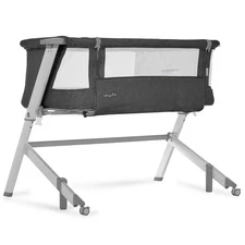 Dream On Me Skylar Bassinet & Bedside Sleeper - 5-Pos Height, Portable, Black, J