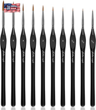 Golden Maple Detail Paint Brushes Set 10Pcs Miniature Brushes for Fine Detailing