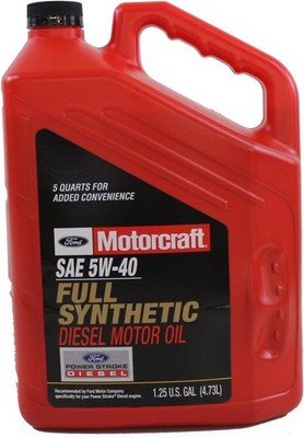 Ford Genuine Fluid XO-5W40-5QSD SAE 5W-40 Full Synthetic Diesel Motor Oil-1.25 U