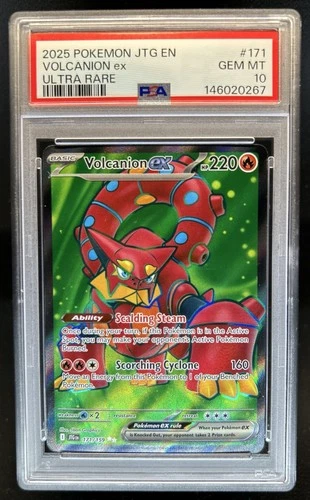 2025 Pokemon Journey Together Volcanion ex #171/159 PSA 10 GEM MINT