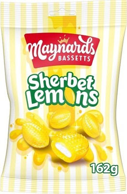 1x 162G Maynards Bassetts Sherbet Zitronen würzig/kohlensäurebeutel - NEU VERSIEGELT UK LAGER
