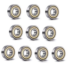 10 PCS 608 ZZ Metal Double Shielded Miniature Deep Groove Ball Bearings 8x22x7