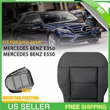 For 2010-2014 Mercedes Benz E350 E550 Front Left Bottom Leather Seat Cover Black