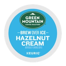 Green Mountain Coffee Roasters Brew Over Ice Hazelnut Cream, K-Cups, 72 Count