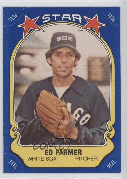 1981 Fleer Star Stickers Ed Farmer #114 m5x