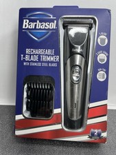 Barbasol rechargeable t balde trimmer w/ 3 guides